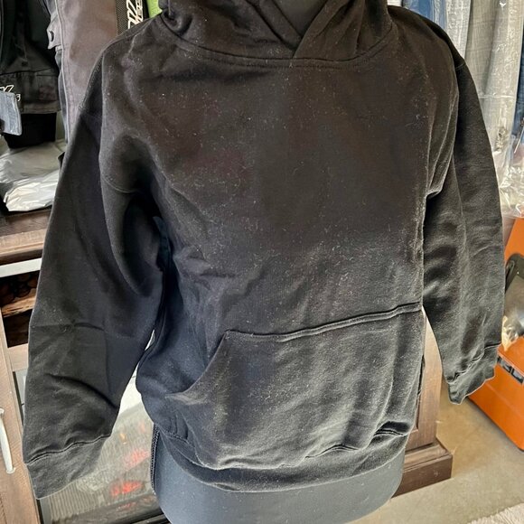 Marky G Apparel Black Kangaroo Pockets Cotton/Poly Hoodie Size M Youth NWT - Picture 3 of 5